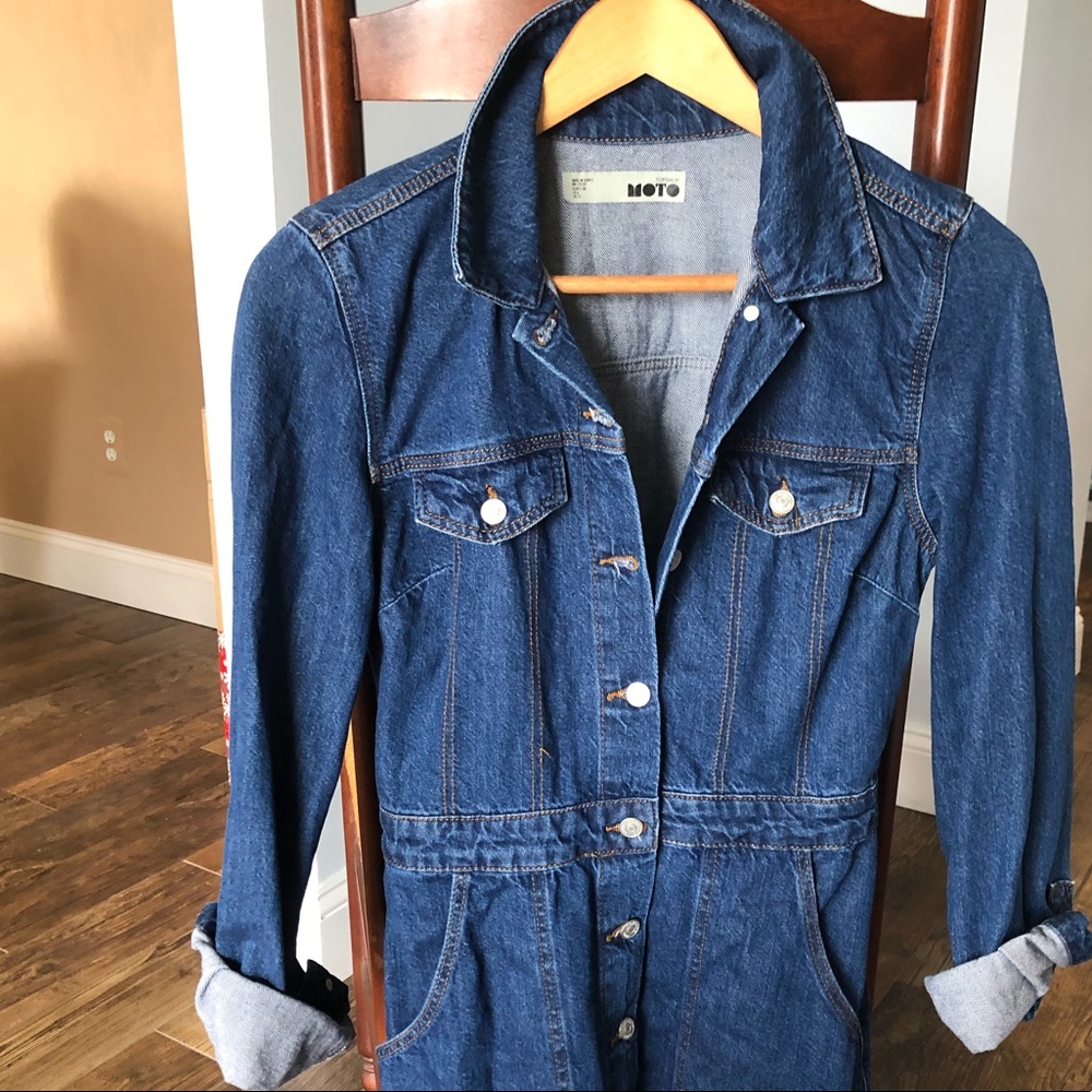 Denim shirt dress
